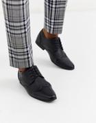 New Look Faux Leather Formal Brogue In Black