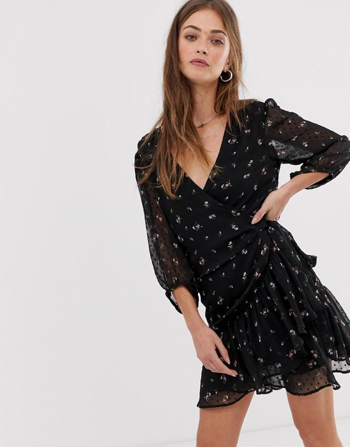 Allsaints Jade Aster Mini Dress-black