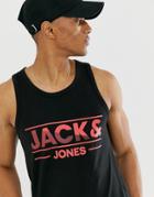 Jack & Jones Core Logo Tank Tank In Black - Black