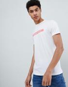 Asos Design T-shirt With Boxed Text Print - White