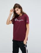 Champion Oversized T-shirt With Front Logo - Red