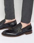 Hudson London Brunswick Leather Loafers - Black