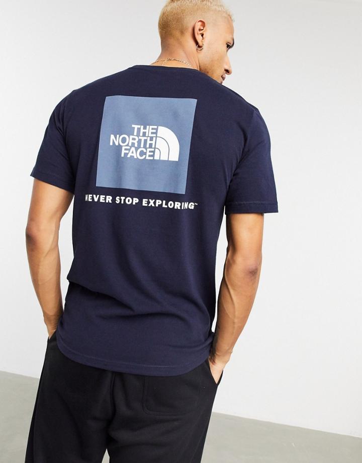 The North Face Box Nse T-shirt In Navy