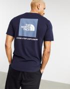 The North Face Box Nse T-shirt In Navy