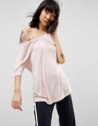 Asos Off Shoulder T-shirt - Pink