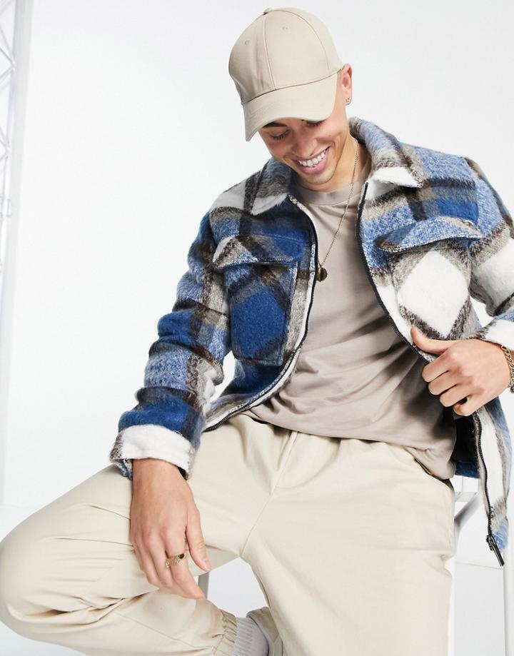 Native Youth Brushed Check Jacket-multi