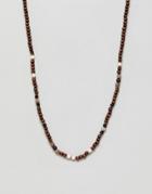 Classics 77 Brown Beaded Necklace - Brown