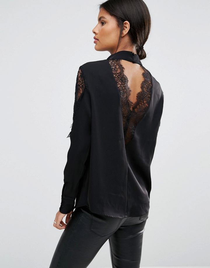 Y.a.s Alche Long Sleeve Top - Black