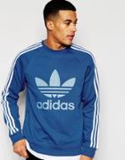 Adidas Originals Trefoil Sweatshirt Aj6989 - Blue