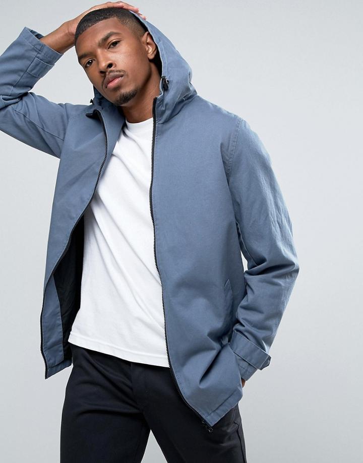 Asos Lightweight Parka Jacket In Blue - Blue