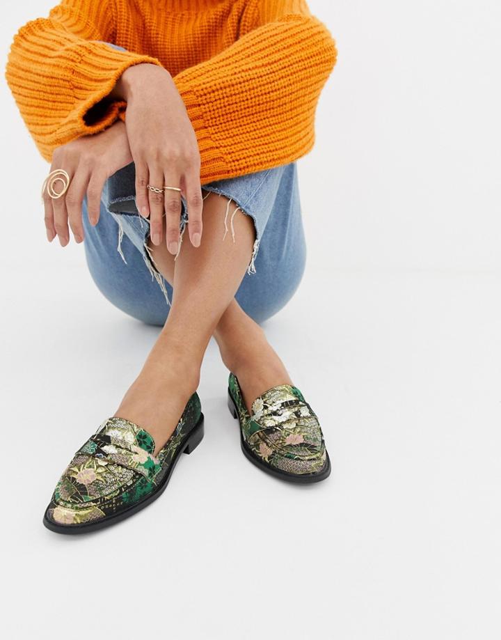 Asos Design Mantra Loafer Flat Shoes - Multi