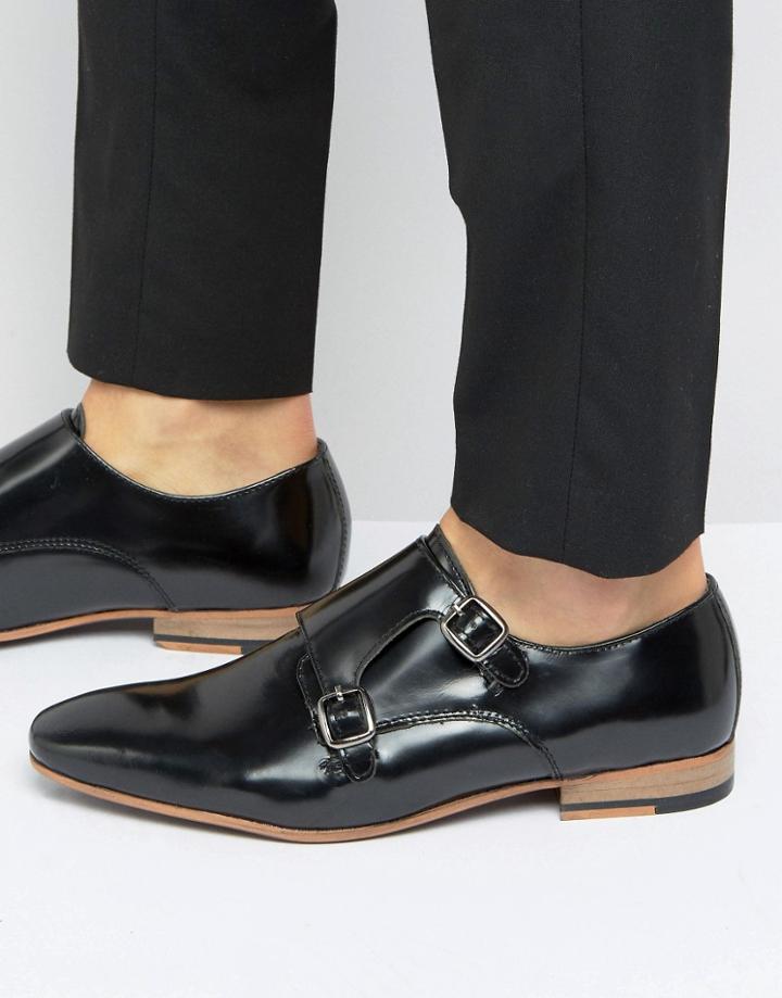 Kg By Kurt Geiger Kinghorn Monk Shoes - Black