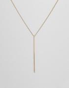 Fiorelli Long Bar Pendant Necklace - Gold