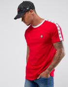 Hype T-shirt In Red With Taping - Red