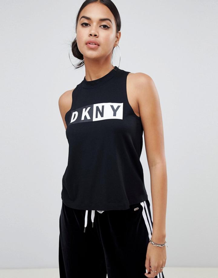 Dkny High Neck Sleeveless Top - Black
