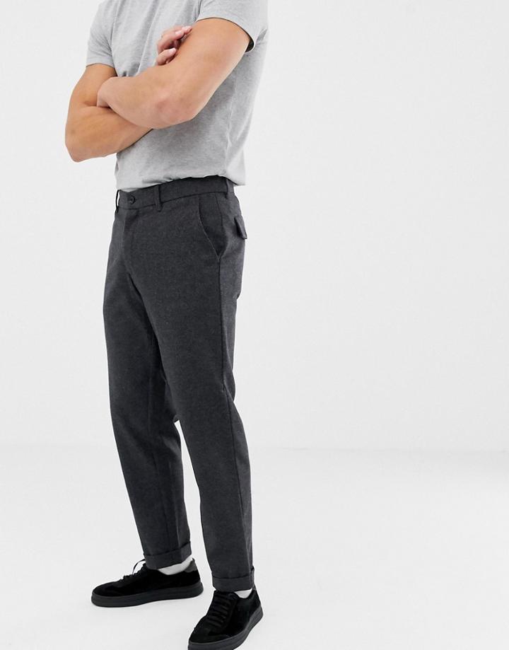 Farah Elderfield Wool Pants In Gray - Gray