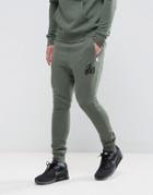Bee Inspired Joggers In Khaki Skinny Fit - Green