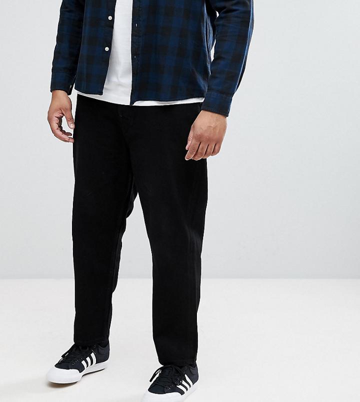 Asos Plus Skater Jeans In Black - Black