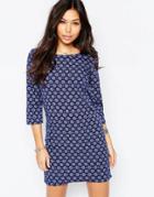 Vila Paisley Print Shift Dress - Blue Print