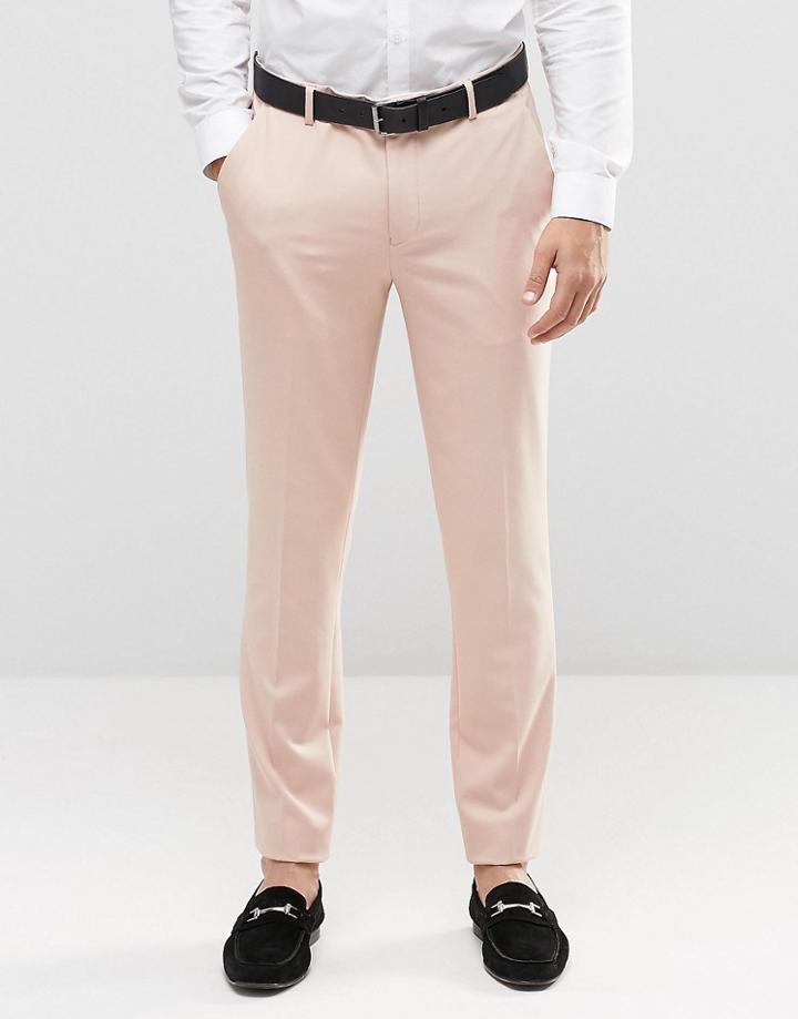 Asos Skinny Pants In Pink - Mahogony Rose