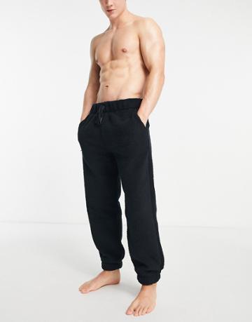 Gilly Hicks Lounge Poler Fleece Sweatpants In Black