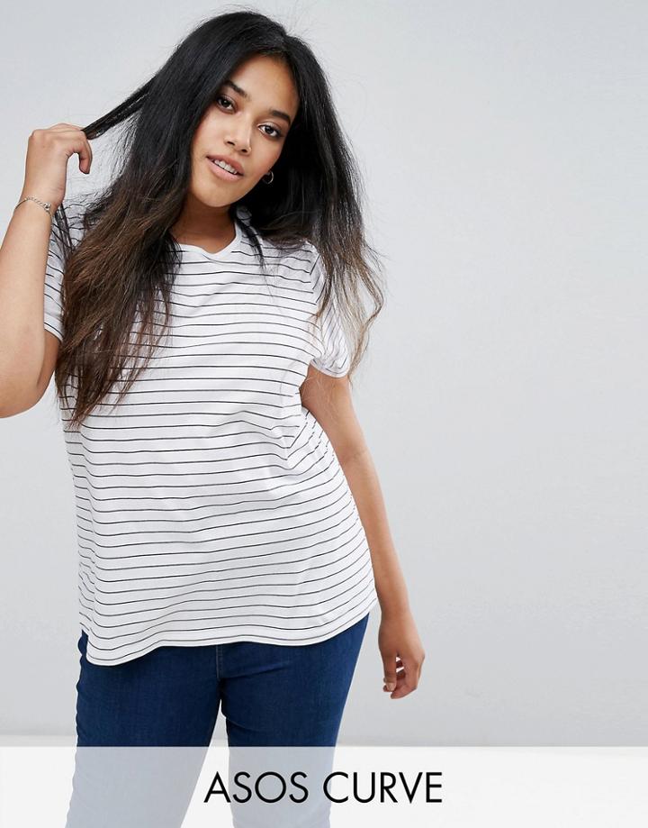 Asos Curve Ultimate Stripe Crew Neck T-shirt - Multi