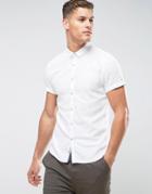 Tom Tailor Short Sleeve Shirt - White