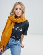 New Look Boucle Scarf - Yellow