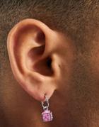 Asos Design 2 Pack Hoop Earrings With Multicolor Dice
