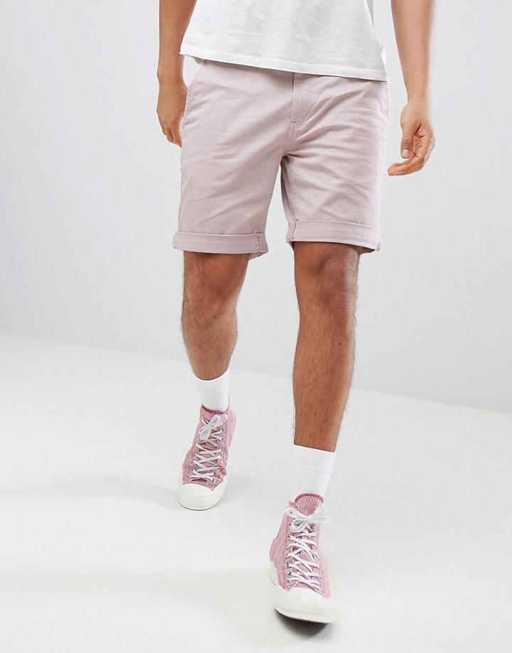 Tommy Jeans Freddy Straight Fit Chino Shorts In Pink - Pink