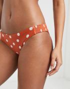 Accessorize Bikini Bottom With Smocking Detailing In Polka Dot-multi