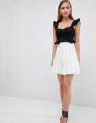 Prettylittlething Pleated Mini Skirt - White