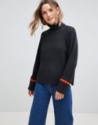 Lavand Oversize Rib Sweater - Gray
