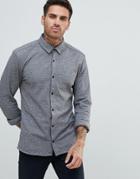 Hugo Extra Slim Fit Jersey Salt And Pepper Shirt In Gray - Gray