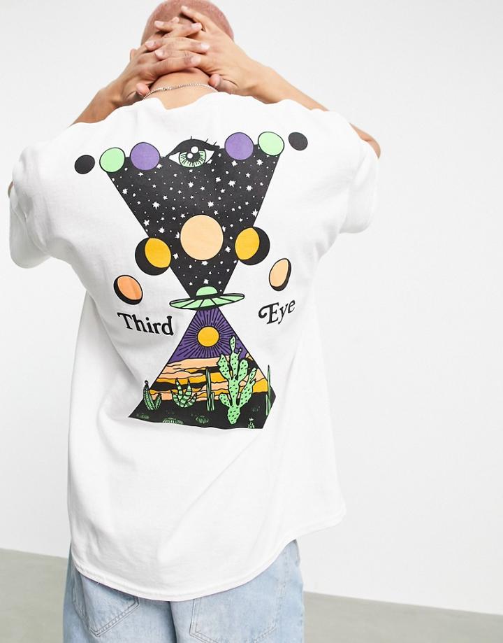 Hnr Ldn Third Eye Back Print T-shirt In White