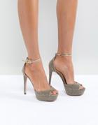 Aldo Loveasien 80's Platform In Gold Glitter - Gold