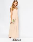 Tfnc Wedding Bandeau Chiffon Maxi Dress - Nude