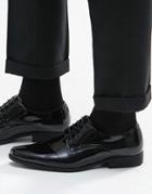 Asos Derby Shoes In Black Patent - Black
