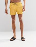 Pull & Bear Swim Shorts In Yellow - Yellow