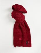 Bolongaro Trevor Ribbed Knitted Scarf In Burgundy-red