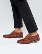 Kg Kurt Geiger Walter Tumbled Monk Strap Shoes - Tan
