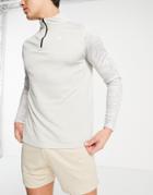 Gym 365 Geometric Tactical 1/4 Zip Long Sleeve Top In Gray