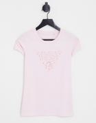 Guess Logo T-shirt In Pink