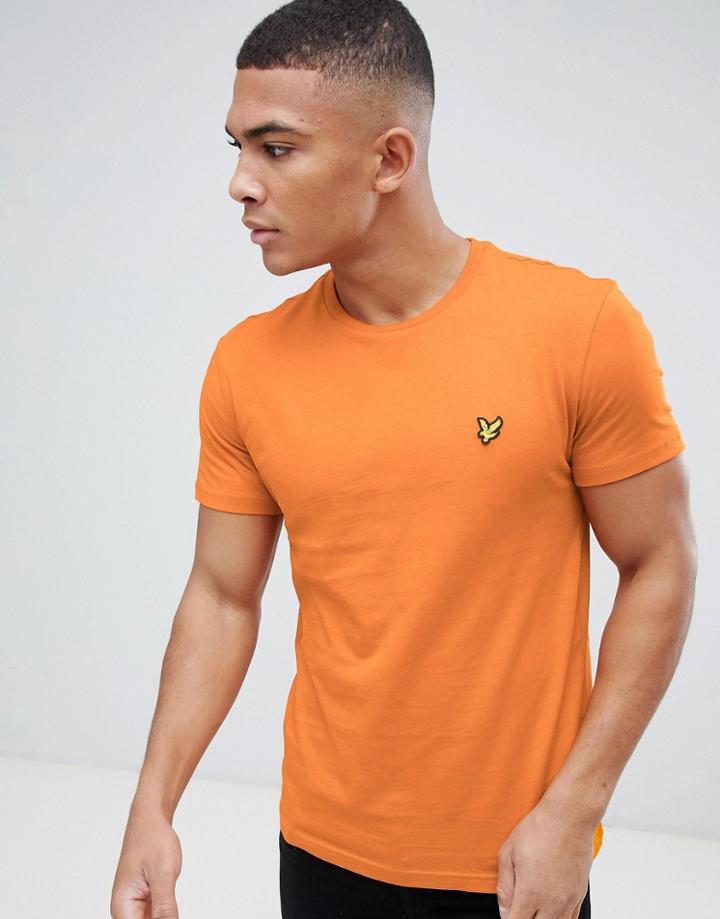 Lyle & Scott Logo T-shirt In Orange - Orange