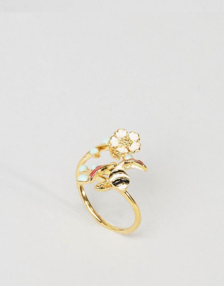Limited Edition Open Lady Bug Ring - Red