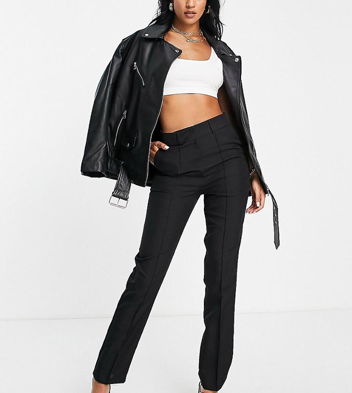 Asos Design Tall Slim Skim Cigarette Pant In Black