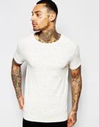 Asos Muscle T-shirt In Neppy Fabric Interest - Ecru