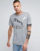 Puma Archive Metallic Logo T-shirt In Gray - Gray