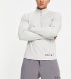 Vai21 Training Zip Long Sleeve Top In Light Gray-grey