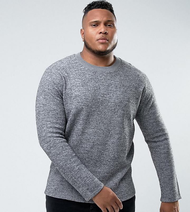 Bellfield Plus Felt Sweatshirt - Gray